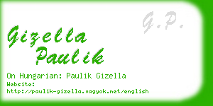 gizella paulik business card